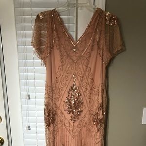 Plus size Gatsby cocktail sequins dress